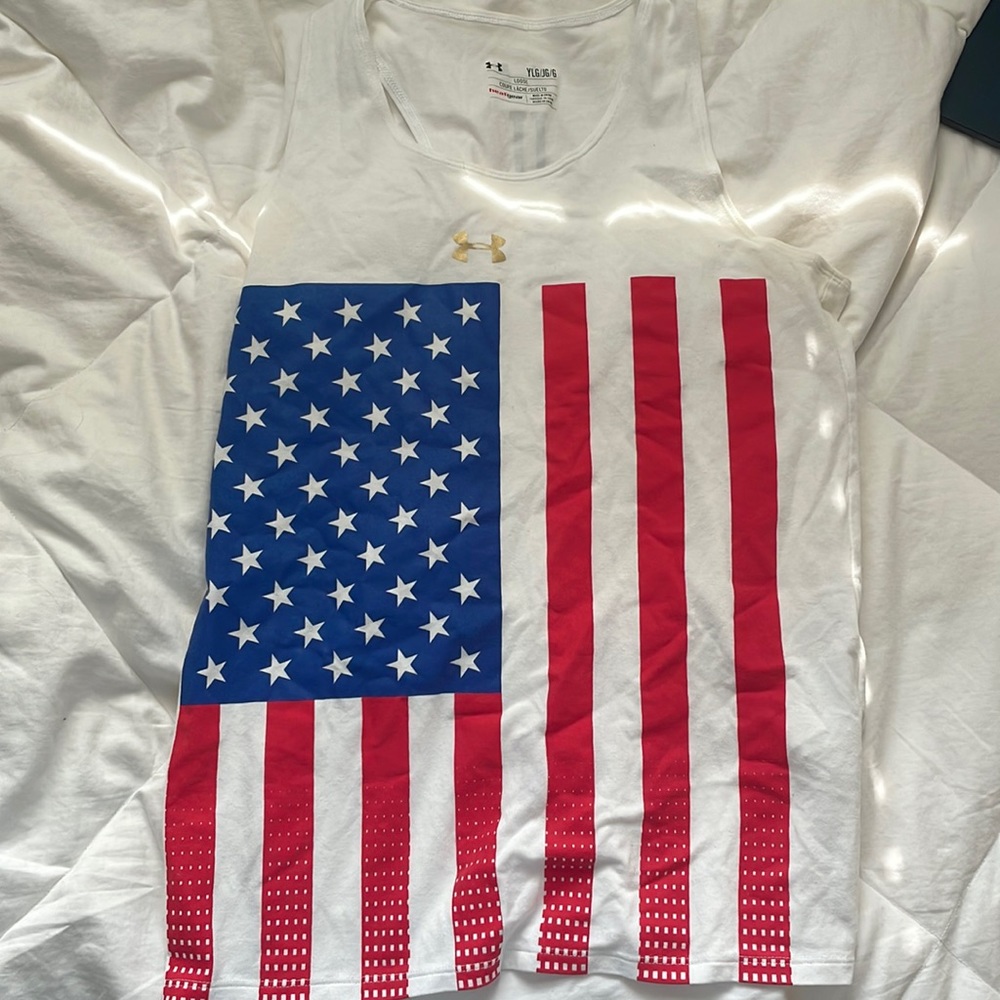 Youth Large Under Armor Flag Tank Top